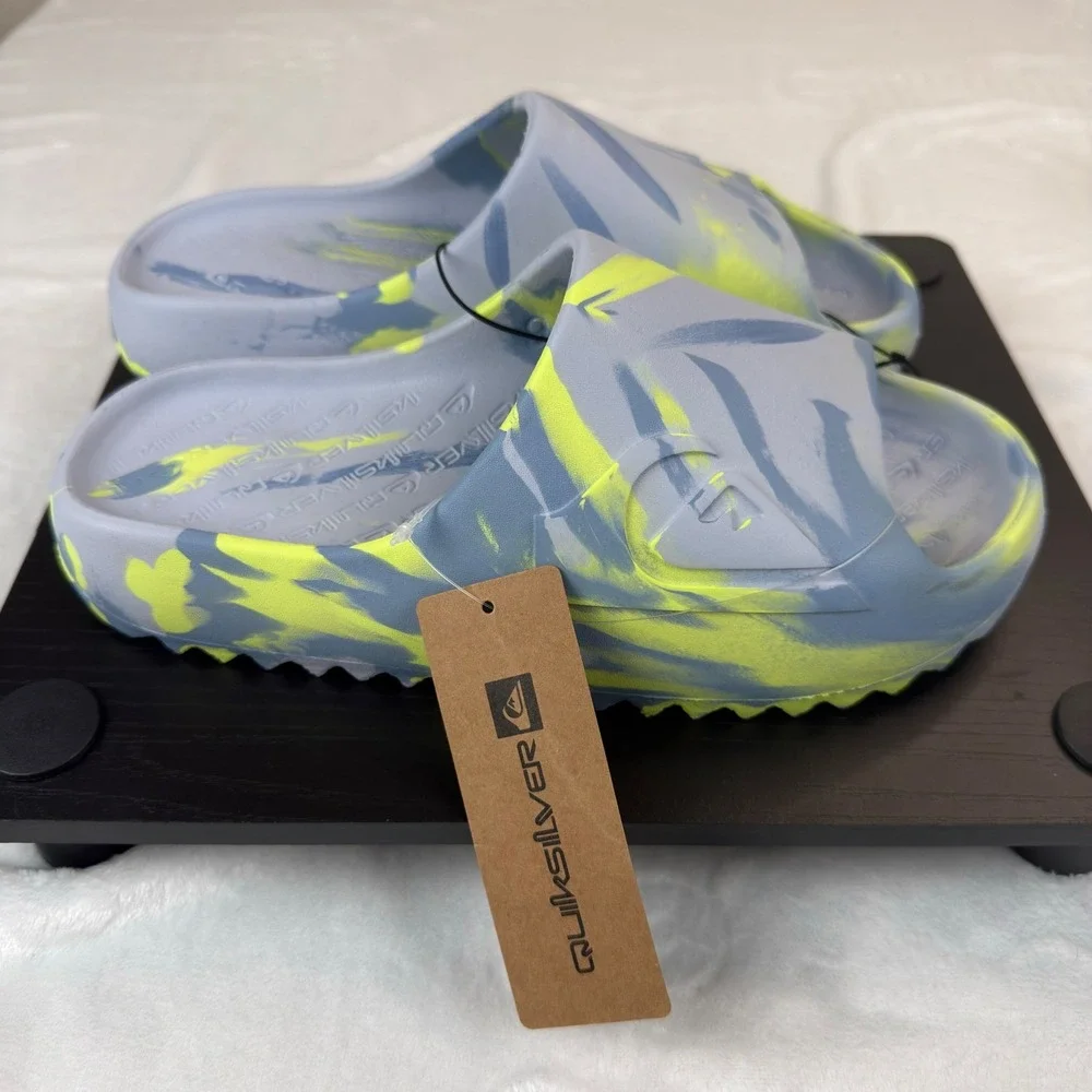 Quiksilver Cloudbreak Tie-Dye Slide Sandals Comfort Cushioned Beach Mens 9 New
